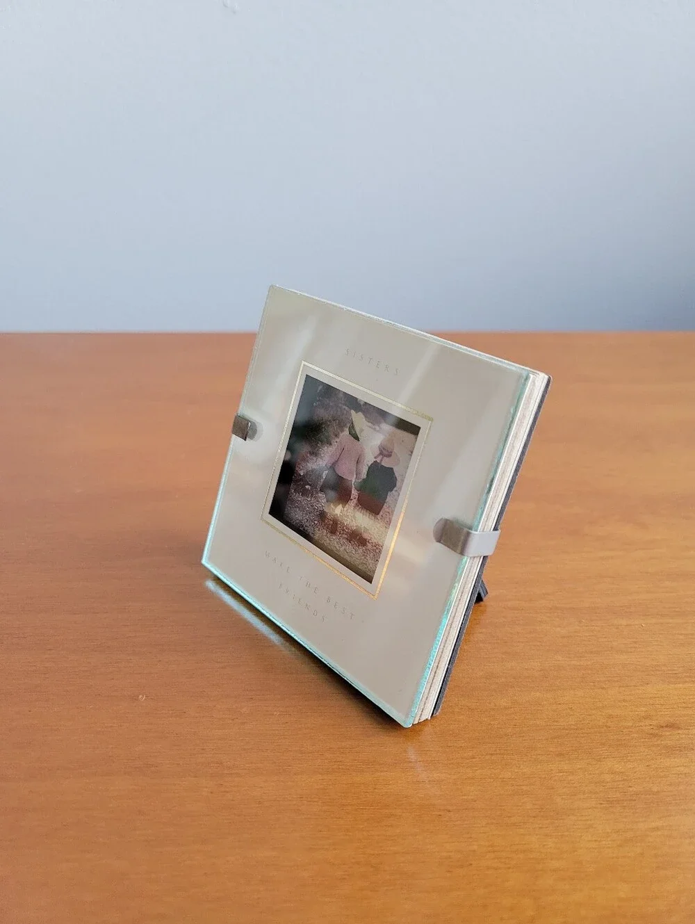 Sisters Make the Best Friends Glass Photo Frame Gold Lettering Boutique